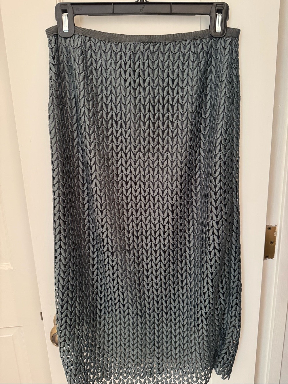 Lafayette 148 New York Green Textured Maxi Skirt